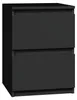 Topeshop M2 CZERŃ nightstand/bedside table 2 drawer(s) Anteprima dell’immagine prodotto 3
