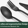Besteck Set 6 Personen Schwarz, 30 teilig Edelstahl Produktbild-Vorschau 3