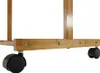 A close-up view of the base of a bamboo stand with wheels. Produktbild-Vorschau