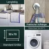 A collage of four images showing kitchen towels, their features, and usage. Produktbild-Vorschau