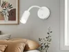 LED Schwanenhals Leselampe Weiß mit Schalter - Schlafzimmer Produktbild-Vorschau 1