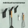 Mai & Mai Kleiderhaken Garderobenhaken 4 Stück in Schwarz, Produktbild-Vorschau 6