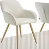 A cream-colored armchair with gold legs is shown against a white background, with a textured panel at the bottom. Produktbild-Vorschau