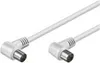 goobay cavo antenna angolato 2 x schermato bianco 2,5 m Anteprima dell’immagine prodotto 4