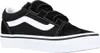 A black Vans Old Skool V sneaker with white accents and a white sole, shown from a side view against a white background. Voir les images du produit