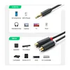 Ugreen 10547, 3.5mm, Männlich, 2 x RCA, Weiblich, Schwarz Produktbild-Vorschau 4