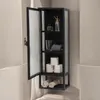 osoltus Wandschrank Riffelglas Stahl Regal cube Schwarz Produktbild-Vorschau 2