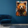 Bär Pop Art Colour Leinwandbild Wandbild Kunstdruck XL Produktbild-Vorschau 2