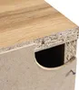 MODFU Buffet en Bois Naturel, 4 Portes, 160,5x35,5x78 cm, Voir les images du produit 7