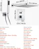 Diagrams and specifications for a shower system. Anteprima dell’immagine prodotto