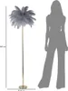 Stehlampe mit Federschirm und 3 Lichtquellen, Höhe 160 cm, Produktbild-Vorschau 6