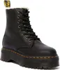 A black Dr. Martens boot with a platform sole and faux fur lining, shown against a white background. Anteprima dell’immagine prodotto