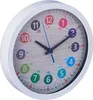 Relaxdays Wanduhr Kinder, Ø 30 cm, bunte Zahlen, Uhrzeit Produktbild-Vorschau 1