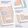 Häfft-Timer Fancy 2026/2027 / A5 / Flower Power rosé / Produktbild-Vorschau 2