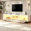 Merax Hochglanz TV-Lowboard mit LED Beleuchtung, TV-Schrank Produktbild-Vorschau 4