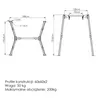 Technical drawings and specifications for a swing set frame. Produktbild-Vorschau