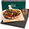 DOLCE MARE Pizzastein schwarz Inkl. Holz-Pizzaschieber - Produktbild-Vorschau 2