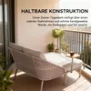 A daybed on a balcony with a cup of coffee on a small table. Náhled obrázku produktu