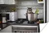 MuchoWow® Poster Katze - Pfanne - Küche 180x120 cm - Produktbild-Vorschau 1