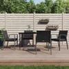 Gartenstühle mit Kissen 4 Stk. Schwarz 56,5x57x83cm Poly Produktbild-Vorschau 2