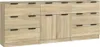 vidaXL Sideboard 3 pièces aspect chêne Sonoma Matériau Voir les images du produit 2