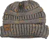 Strick Winter Beanie - Pferdeschwanz Mütze - mit Zopf Loch Produktbild-Vorschau 1