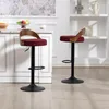 Set van 2 draaibare barkrukken, notenhout, bekleding van Productafbeelding-voorbeeld 12