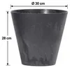 Prosperplast Blumentopf - Kunststoff - Bronze - D30 x 28 cm Produktbild-Vorschau 2