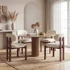 Lot de 2 chaises de salle à manger en chenille,bois massif Voir les images du produit 10