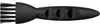 A black grooming tool with bristles on a white background. Náhled obrázku produktu