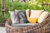 MuchoWow® Outdoor Kissen - Pflanzen - Schwarz und weiß - Produktbild-Vorschau 3