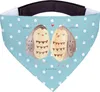 Mr. & Mrs. Panda Bandana Eulen Liebe - Türkis Pastell - Produktbild-Vorschau 1