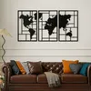 Décoration murale en métal, 3 pièces, carte du monde, Voir les images du produit 8