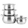 Edelstahl Topfset 8-teilig HOUS ROLAND 4 Kochtöpfe mit Produktbild-Vorschau 16