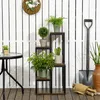 Outsunny Pflanzenregal mit 4 Ebenen, Multifunktionales Produktbild-Vorschau 7