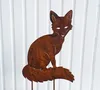 Fuchs sitzend 40x30cm zum Stecken Gartenstecker Edelrost Produktbild-Vorschau 1