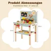 COSTWAY Werkbank Kinder Holz, Werkzeugbank mit Tafel & Produktbild-Vorschau 3