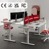 A modern office setting with multiple standing desks and computer monitors. Podgląd zdjęcia produktu