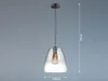Fischer & Honsel Miro Pendelleuchte E27 Glas rauchfarben Produktbild-Vorschau 5