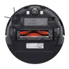 The underside of a black robot vacuum cleaner with orange brushes is shown against a white background. Podgląd zdjęcia produktu