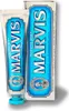 A tube and box of Marvis Aquatic Mint toothpaste. Náhled obrázku produktu