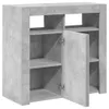 vidaXL Sideboard avec lampes LED gris béton 80x35x75 cm Voir les images du produit 4