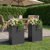 vidaXL Donice ogrodowe, 2 sztuki, czarne, 50 x 30 x 75 cm Podgląd zdjęcia produktu 2