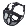 A black mesh dog muzzle with adjustable straps, shown against a white background. Produktbild-Vorschau