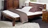 MASSIVMOEBEL24 | Lit double 140x200 Acacia laqué Nougat Voir les images du produit 3