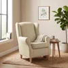 Max Winzer Ohrenbackensessel Lorris - Flachgewebe beige - Produktbild-Vorschau 2