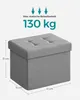 SONGMICS 41 cm Sitzbank mit Stauraum, klappbare Sitztruhe, Produktbild-Vorschau 8