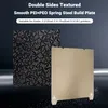 Two textured build plates for a 3D printer are shown against a dark, speckled background with subtle lighting. Náhled obrázku produktu