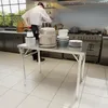 UISEBRT Table en acier inoxydable pliable Table de travail Voir les images du produit 9