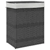 vidaXL Koš na prádlo s víkem Grey 46x33x60 cm Poly ratan Náhled obrázku produktu 1